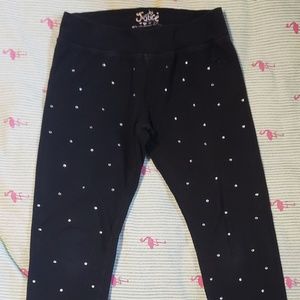 Justice Bottoms - Girls black leggins with rhinestones Justice Bottoms - Girls black leggins with rhinestones